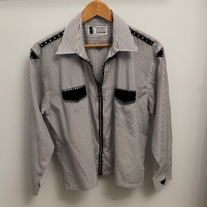 Striped Bedazzled Blouse